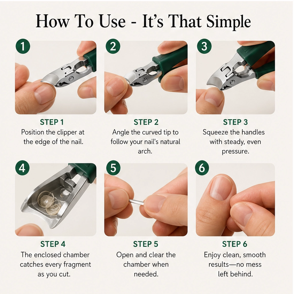 Talonix™ – Wide-Jaw Beveled Clippers for Thick & Ingrown Nails | Anti-Splash, Long Grip +Buy 1 Get 1 FREE