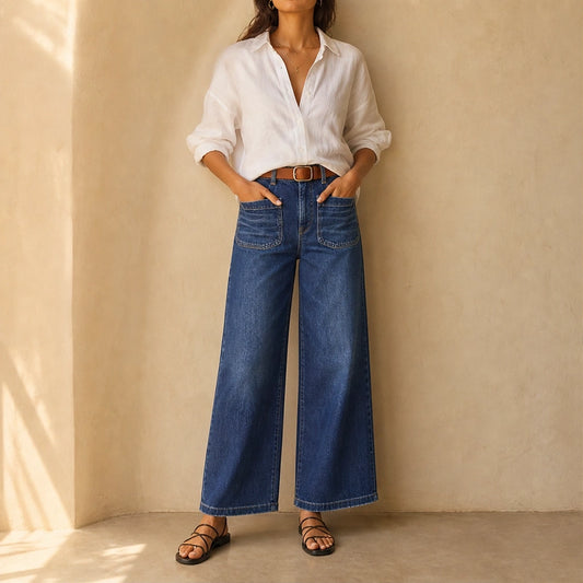 Marlowe™ – High-Rise Wide-Leg Jeans with Soft Premium Denim + 50% OFF