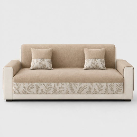 Hearthen™ – Soft Chenille Non-Slip Sofa Cover, Botanical Leaf Design + 50% OFF