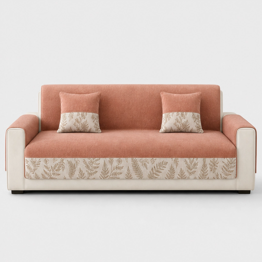 Hearthen™ – Soft Chenille Non-Slip Sofa Cover, Botanical Leaf Design + 50% OFF