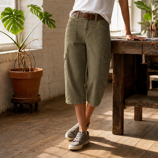 Wilo™ – Relaxed Casual Cargo Capris with Deep Utility Pockets & Breathable Fabric + 50% OFF