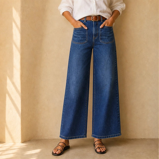Marlowe™ – High-Rise Wide-Leg Jeans with Soft Premium Denim + 50% OFF