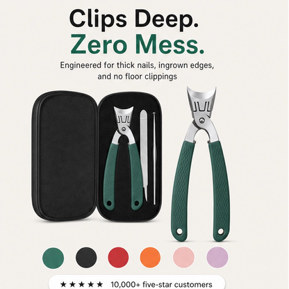 Talonix™ – Wide-Jaw Beveled Clippers for Thick & Ingrown Nails | Anti-Splash, Long Grip +Buy 1 Get 1 FREE