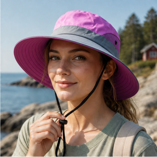 Solhaven™ – Packable Wide-Brim UPF50+ Sun Hat with Ponytail Hole + 50% OFF