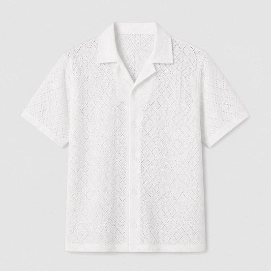 Isola™ – Breathable Open-Weave Cuban-Collar Resort Shirt for Men + 50% OFF