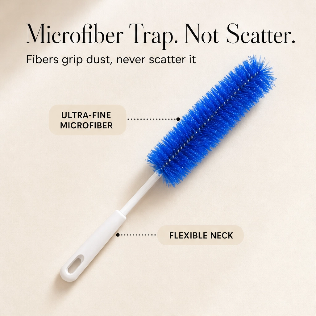 Reachly™ – Bendable Reusable Dust Brush for Fans, Blinds, Vents & Cars + 50% OFF
