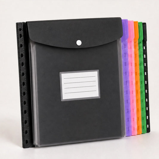 Stowren™ – Side-Opening A4 Binder Pockets with Snap Closure + 50% OFF