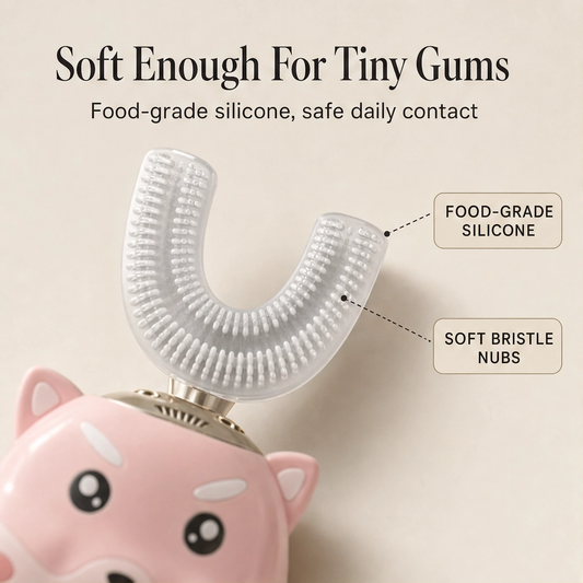 Grinzy™ – U-Shaped 360° Kids Electric Toothbrush + 50% OFF