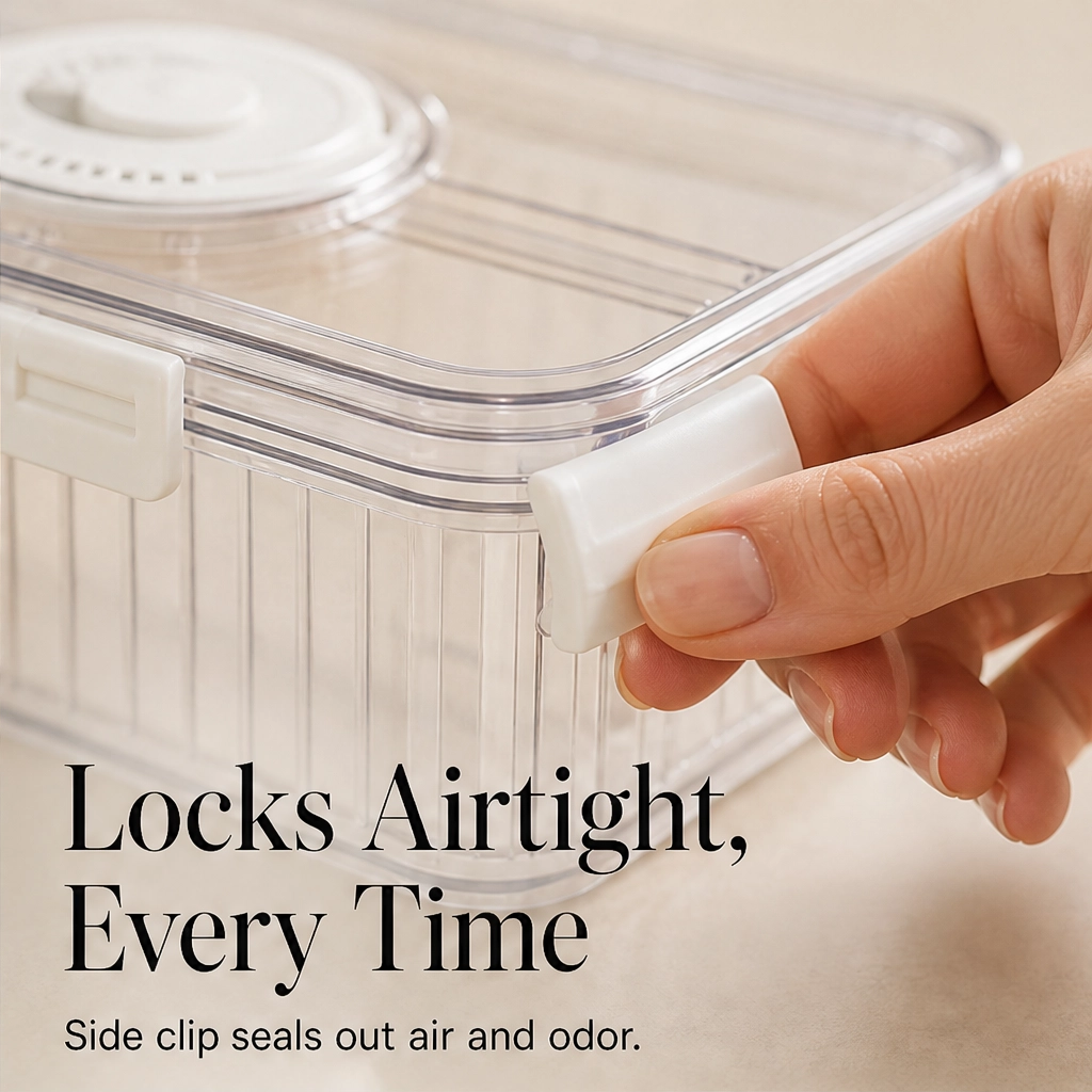 Crispen™ – Produce Saver Containers with Date Timer & Drainage + 50% OFF