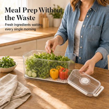 Crispen™ – Produce Saver Containers with Date Timer & Drainage + 50% OFF