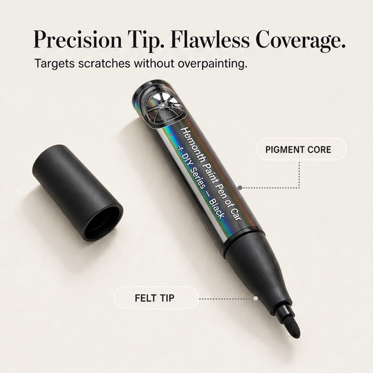 Homonth™ – Precision-Tip Black Rim Scratch Repair Pen with Clear Coat + 50% OFF
