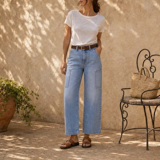 Indigowell™ – Leg-Lengthening Cropped Barrel Jeans + 50% OFF
