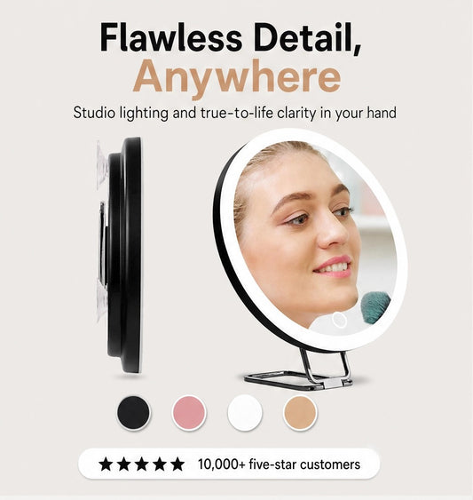 Glowlume – 30x Magnifying Rechargeable LED Makeup Mirror + 50% OFF