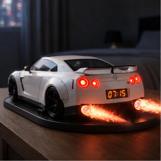 Chicane – Hypercar Alarm Clock with Engine Sound, LED Display & Exhaust Vapor Effect + 50% OFF