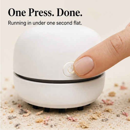 Hushvac – Quiet Mini Desk & Car Vacuum with Brush Head + 50% OFF