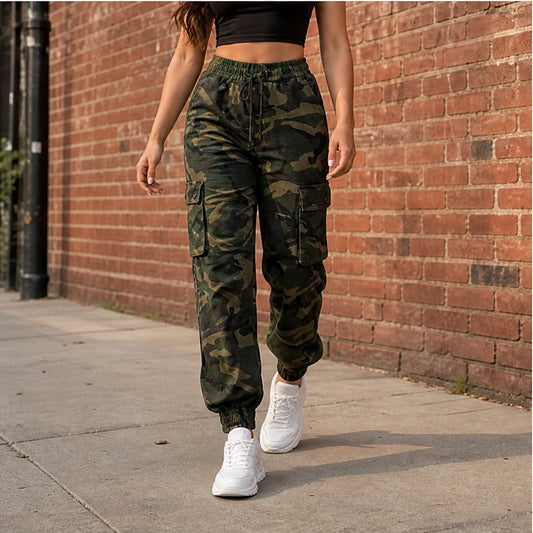Stryde™ – Tapered Camo Cargo Joggers with Flexible Waist & Deep Pockets + 50% OFF