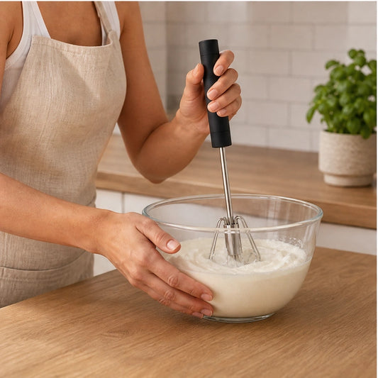 Frothwell – Push-Down Semi-Automatic Hand Egg Beater & Whisk + 50% OFF