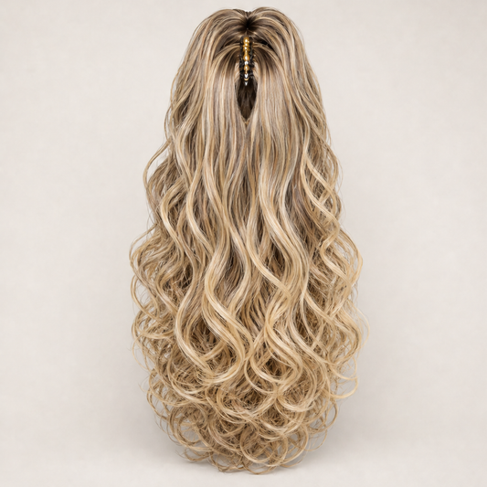 Tressara – Clip-On Wavy Ponytail Extension with Secure Claw Grip + 50% OFF