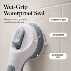 Steadwell™ – Drill-Free Suction Grab Bar with Washable Reusable Grip + 50% OFF