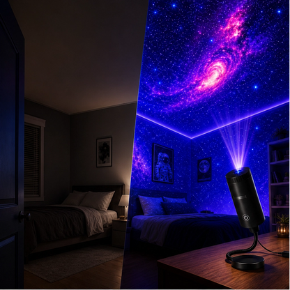 Noctera – Galaxy & Ocean HD Star Projector with 360° Head + 50% OFF