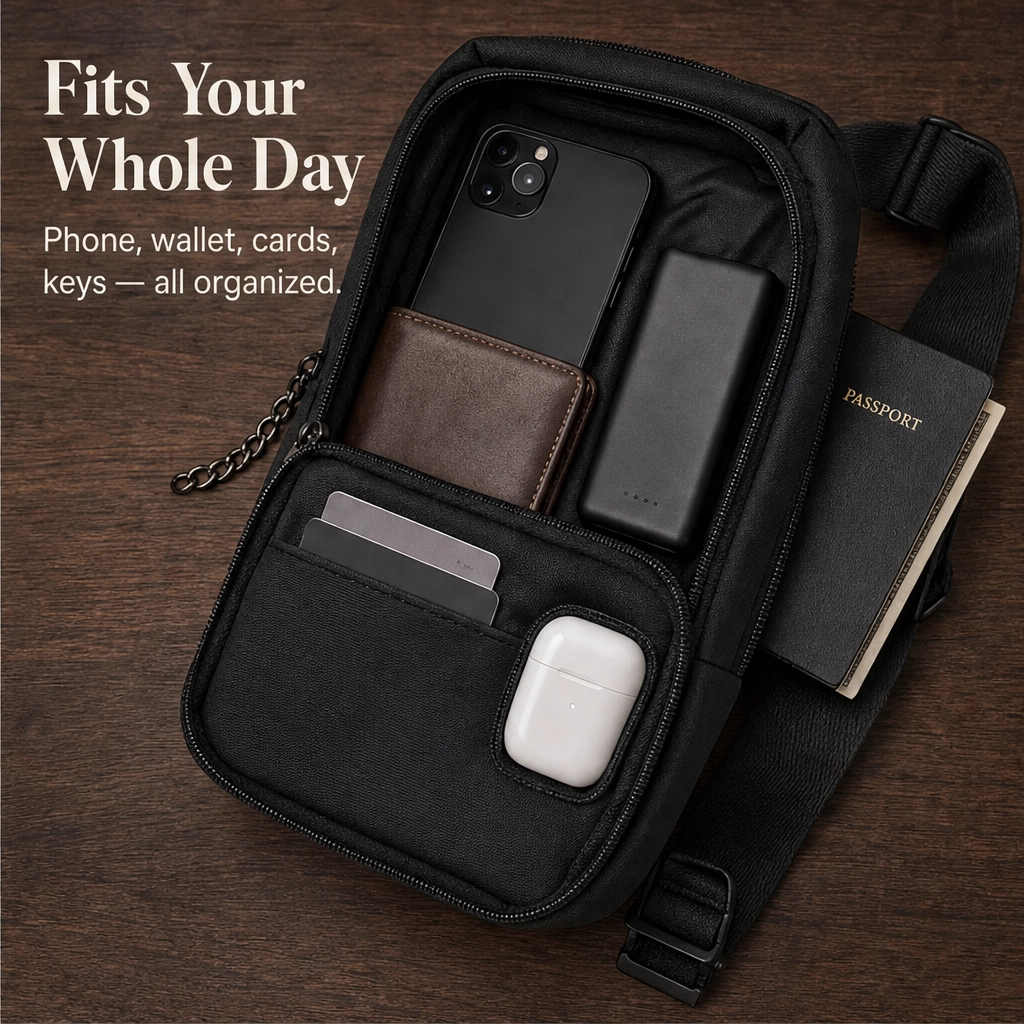 Strade™ – Minimalist Water-Resistant Crossbody Sling Bag for Men + 50% OFF
