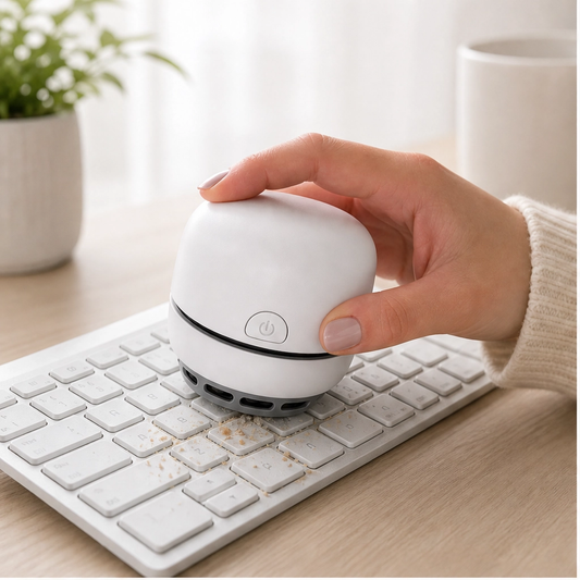 Hushvac – Quiet Mini Desk & Car Vacuum with Brush Head + 50% OFF
