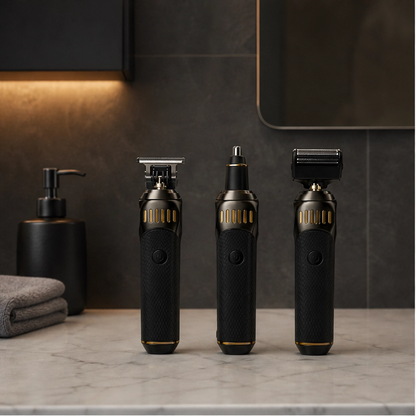 Edgecrest™ – 3-in-1 Beard, Shaver & Nose Trimmer Set with LED Battery Display + 50% OFF