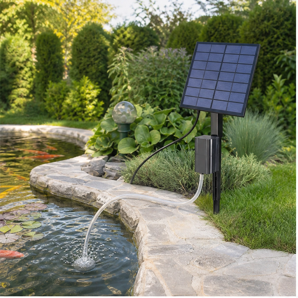 Ripplewell™ – Solar Direct-Drive Pond Aerator with Air Pump & Stone + 50% OFF