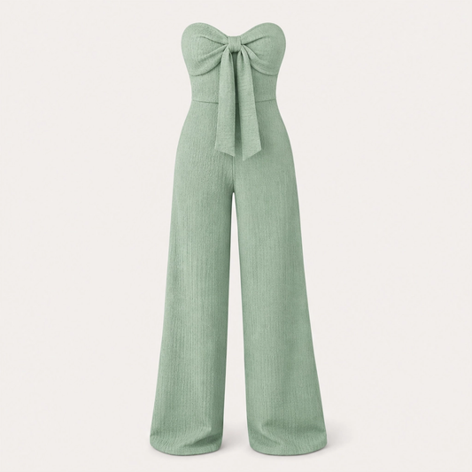 Rivela™ – High-Waisted Bustier Wide-Leg Strapless Jumpsuit + 50% OFF