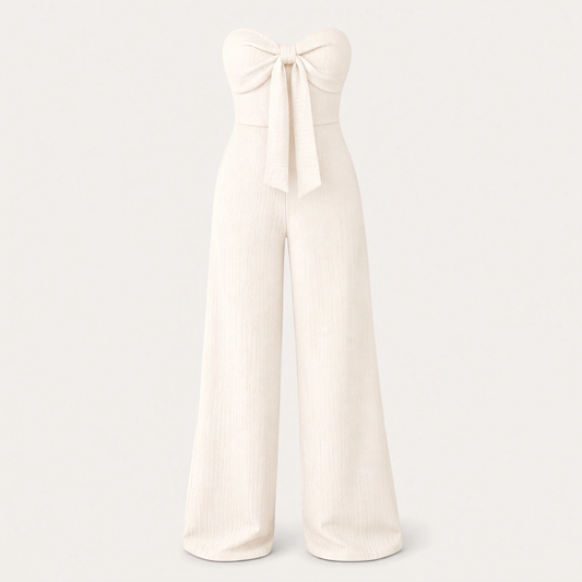 Rivela™ – High-Waisted Bustier Wide-Leg Strapless Jumpsuit + 50% OFF