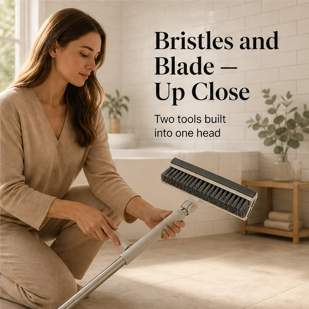 Glidewell™ – 2-in-1 Scrub & Squeegee Brush with Long Swivel Handle + 50% OFF