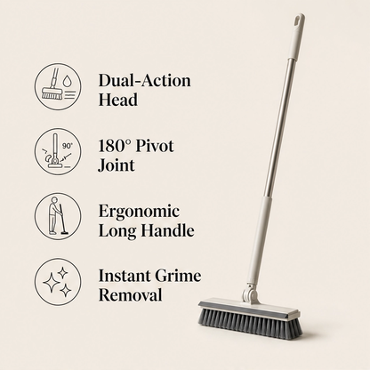 Glidewell™ – 2-in-1 Scrub & Squeegee Brush with Long Swivel Handle + 50% OFF