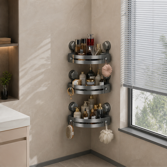 Corravo – No-Drill 3-Tier Corner Shower Storage Rack + 50% OFF lifestyle