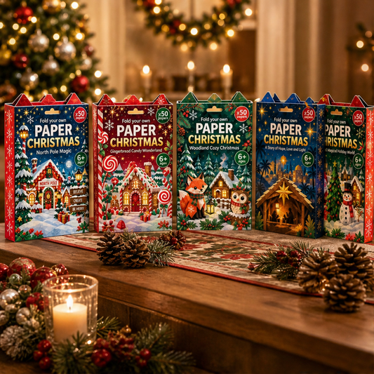 Foldhaven – 250-Sheet, 5-Theme DIY Paper Christmas Craft Kit + 50% OFF lifestyle