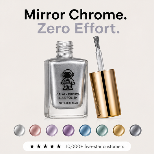 Vaultsheen – Mirror Chrome Finish, Fast Air-Dry Silver Nail Polish + BUY 1 + PICK 1 FREE COLOR features