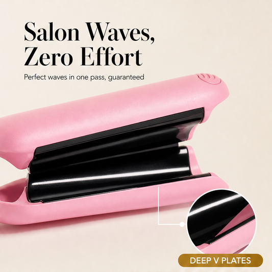 Wavelle – Ionic Deep V Barrel Egg Roll & Wool Curl Hair Waver + 50% OFF features