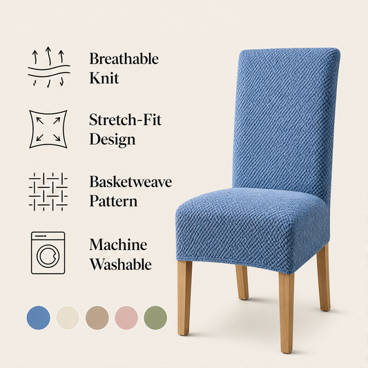 Weavecroft – Stretch-Fit Basketweave Chair Cover + 50% OFF features