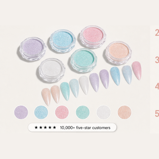 Sugarlume – Pastel Sugar-Coated Nail Glitter Set + BUY 1 + PICK 1 FREE COLOR features