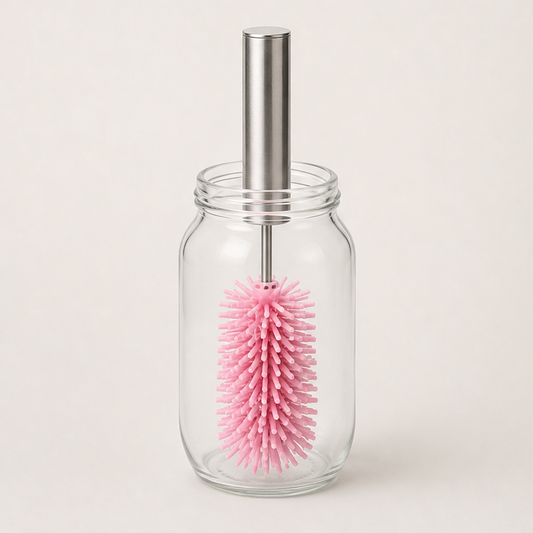 Spinora – Press-Activated Rotating Silicone Glass Cleaning Brush + 50% OFF Pink