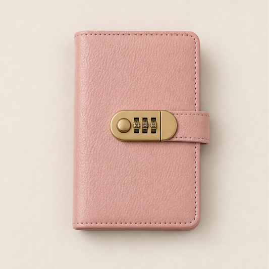 Vaultara – Combination Lock A6 Savings Notebook + 50% OFF Pink