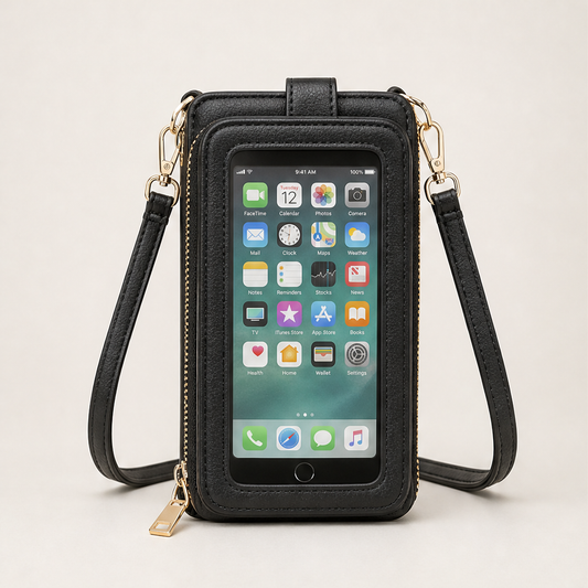 Clearwick – Touchscreen Window Crossbody Phone Bag + 50% OFF Black