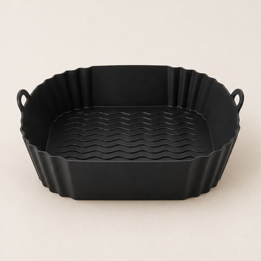 Griddleholm – Non-Stick Reusable Silicone Air Fryer Liner, 8 Inches + 50% OFF Black