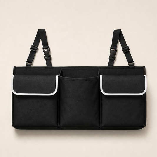 Boothaven – Hanging Oxford Cloth Trunk Organizer for SUV Backseats + 50% OFF Black