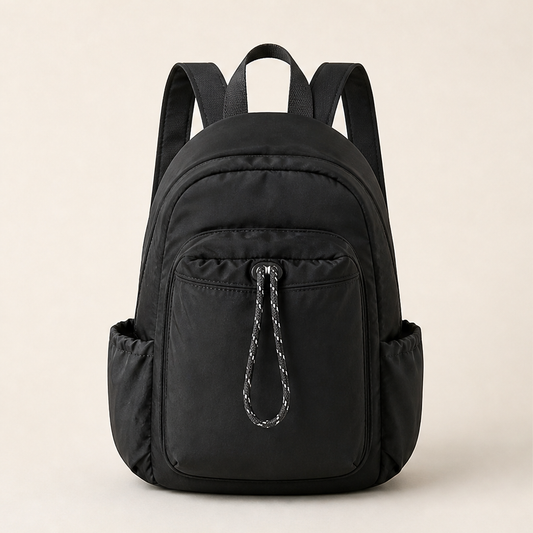 Colormee – Lightweight Water-Resistant Color Block Mini Backpack + 50% OFF Black