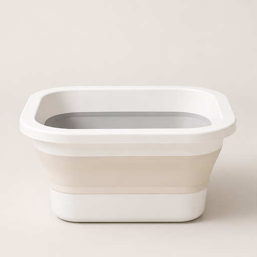 Solacrest – Foldable Acupressure Foot Spa Massage Tub Beige