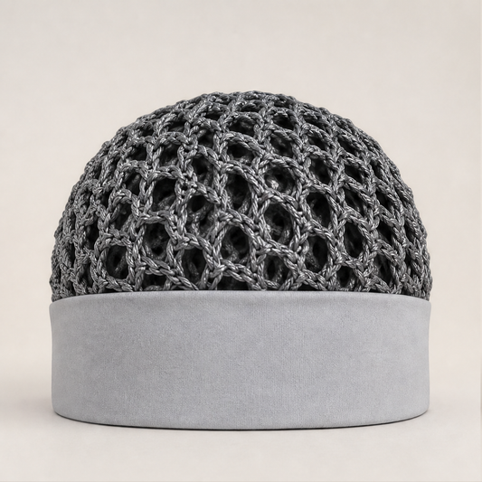 Meshley – Breathable Crochet Mesh Bonnet for Cool, Tangle-Free Sleep + 1+1 FREE Grey