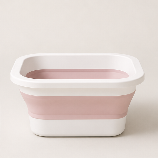 Solacrest – Foldable Acupressure Foot Spa Massage Tub Pink