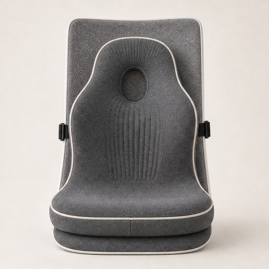 Spinalux – Memory Foam Lumbar Support Cushion with Spinal Cut-Out + 50% OFF Dark Grey