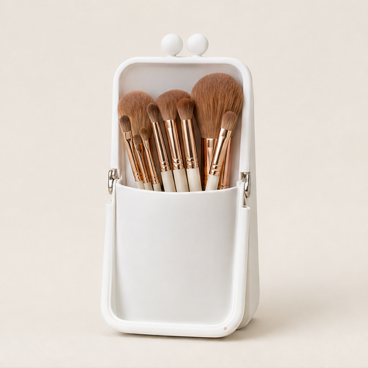 Brushpop – Pop-Open Silicone Makeup Brush Holder Travel Case + 50% OFF White