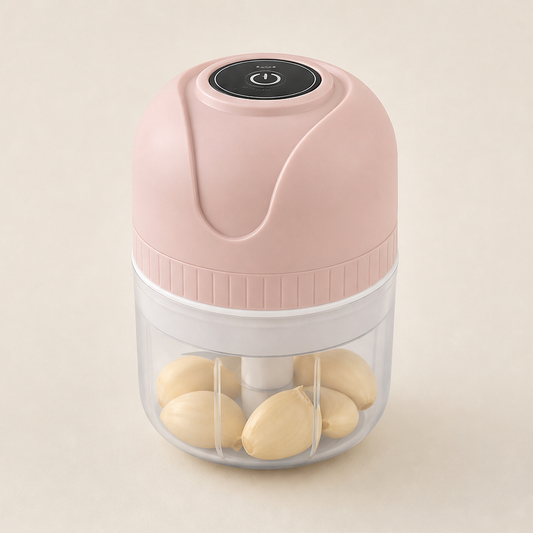 Mincera – USB Rechargeable One-Touch Electric Garlic Grinder + 50% OFF Pink